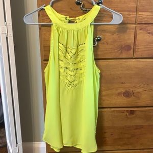 Neon sequin tank